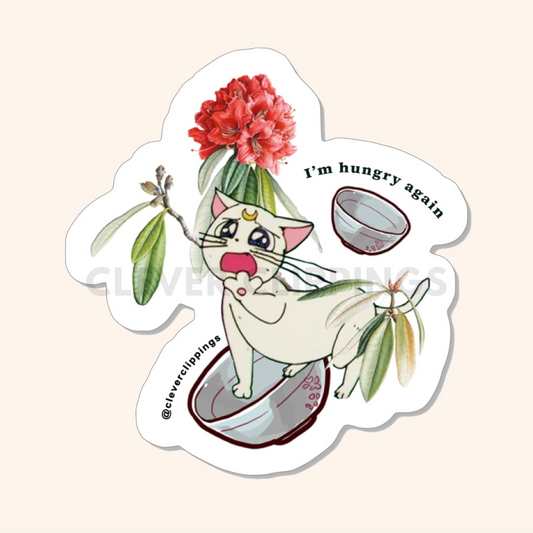 Sailormoon inspired Vinyl Sticker - I am hungry again