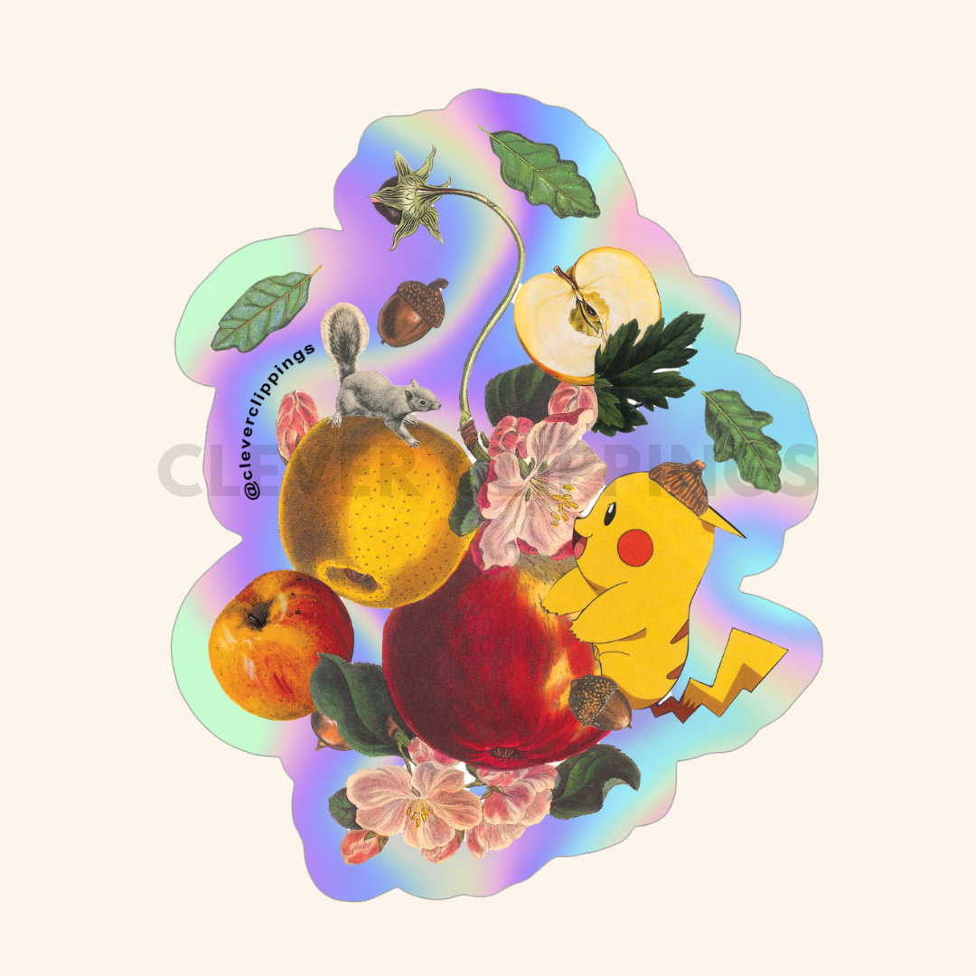 Pikachu inspired Holographic Sticker