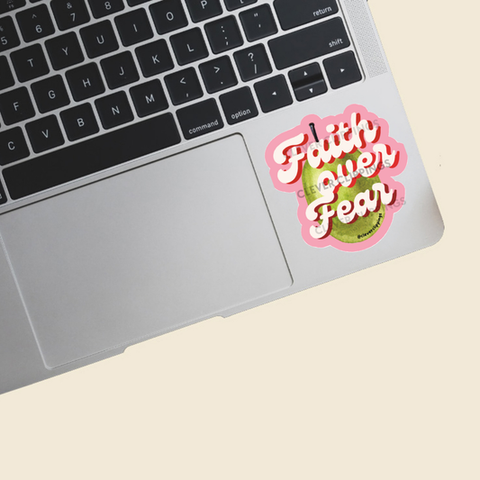 Christian Vinyl Sticker - Faith Over Fear