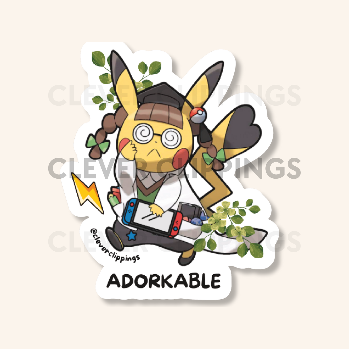 Pika inspired Vinyl Sticker - Adorkable